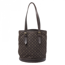 Louis Vuitton Ebene Monogram Mini Lin Bucket Bag Louis Vuitton