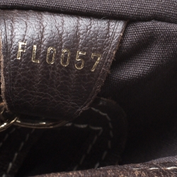 Pre Owned Louis Vuitton Ebene Monogram Mini Lin Bucket Bag