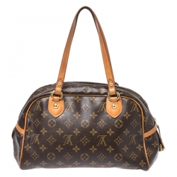 Pre Owned Louis Vuitton Monogram Canvas and Leather Montorgueil PM Bag