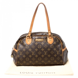 Pre Owned Louis Vuitton Monogram Canvas and Leather Montorgueil PM Bag