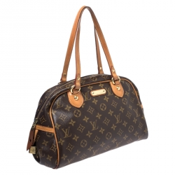 Pre Owned Louis Vuitton Monogram Canvas and Leather Montorgueil PM Bag