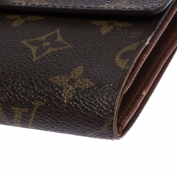  Louis Vuitton Monogram Sarah International Tri-fold Wallet