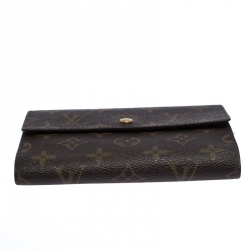  Louis Vuitton Monogram Sarah International Tri-fold Wallet