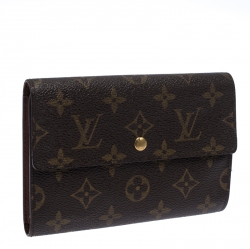  Louis Vuitton Monogram Sarah International Tri-fold Wallet