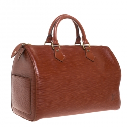 Pre Owned Louis Vuitton Kenyan Fawn Epi Leather Speedy 30 Bag