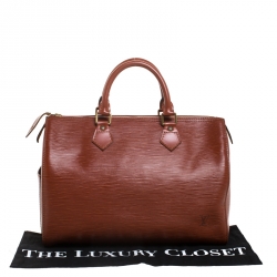 Pre Owned Louis Vuitton Kenyan Fawn Epi Leather Speedy 30 Bag