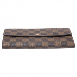 Louis Vuitton Damier Ebene Canvas Sarah Flap Wallet