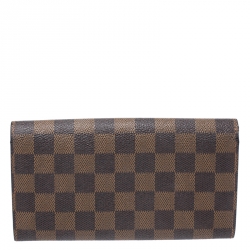 Louis Vuitton Damier Ebene Canvas Sarah Flap Wallet
