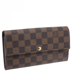 Louis Vuitton Damier Ebene Canvas Sarah Flap Wallet