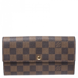 Louis Vuitton Damier Ebene Canvas Sarah Flap Wallet