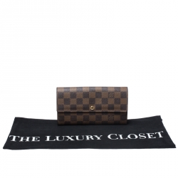 Louis Vuitton Damier Ebene Canvas Sarah Flap Wallet