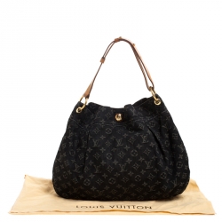 Pre Owned Louis Vuitton Black Monogram Denim Daily PM Bag