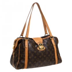 Pre Owned حقيبة لوي فيتون ستريسا بي إم كانفاس مونوغرامي بني 