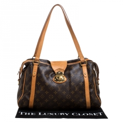 Pre Owned حقيبة لوي فيتون ستريسا بي إم كانفاس مونوغرامي بني 