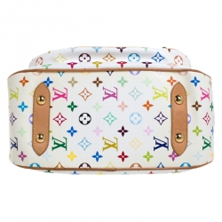 مملوكة مسبقًا حقيبة لوي فيتون ريتا كانفاس مونوغرامي متعددة الألوان بيضاء