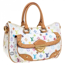 مملوكة مسبقًا حقيبة لوي فيتون ريتا كانفاس مونوغرامي متعددة الألوان بيضاء