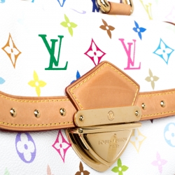 مملوكة مسبقًا حقيبة لوي فيتون ريتا كانفاس مونوغرامي متعددة الألوان بيضاء