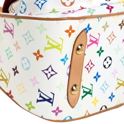 مملوكة مسبقًا حقيبة لوي فيتون ريتا كانفاس مونوغرامي متعددة الألوان بيضاء