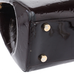 Pre Owned Louis Vuitton Amarante Monogram Vernis Brea GM Bag