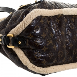 Pre Owned Louis Vuitton Monogram Limited Edition Shearling Thunder Bag