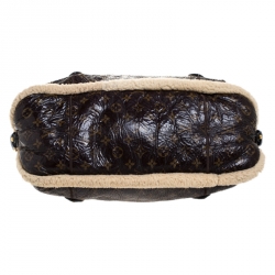 Pre Owned Louis Vuitton Monogram Limited Edition Shearling Thunder Bag