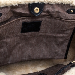 Pre Owned Louis Vuitton Monogram Limited Edition Shearling Thunder Bag