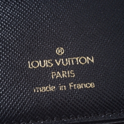 Louis Vuitton Blue Mini Lin Canvas Compact Wallet 