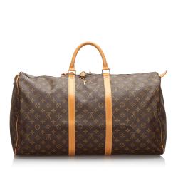 Pre Owned Louis Vuitton Monogram Canvas Keepall 55 Bag
