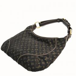 Pre Owned Louis Vuitton Fusain Monogram Mini Lin Canvas Manon PM Bag