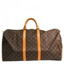 Pre Owned Louis Vuitton Monogram Canvas Keepall  55 Bag