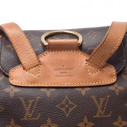 Pre Owned حقيبة ظهر لوي فيتون مونتسوريس جلد كانفاس مونوغرامي MM