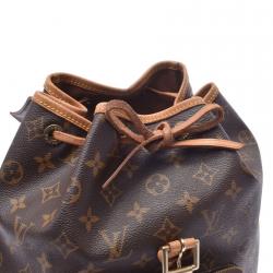 Pre Owned حقيبة ظهر لوي فيتون مونتسوريس جلد كانفاس مونوغرامي MM