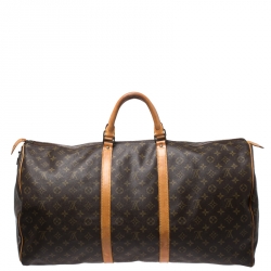 Pre Owned Louis Vuitton Monogram Canvas Keepall 60 Bag