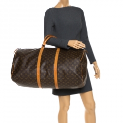 Pre Owned Louis Vuitton Monogram Canvas Keepall 60 Bag
