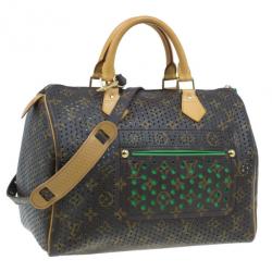 مملوكة مسبقًا حقيبة لوي فيتون سبيدي 30 إصدار محدود خضراء مخرمة