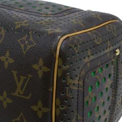 مملوكة مسبقًا حقيبة لوي فيتون سبيدي 30 إصدار محدود خضراء مخرمة