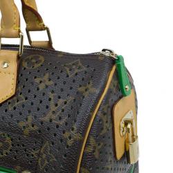 مملوكة مسبقًا حقيبة لوي فيتون سبيدي 30 إصدار محدود خضراء مخرمة