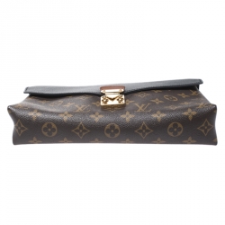 Pre Owned Louis Vuitton Black Monogram Canvas Pallas Chain Bag