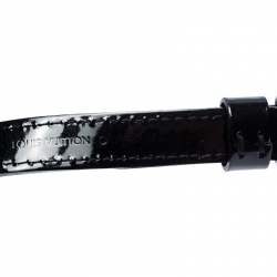 Pre Owned Louis Vuitton Black Patent Leather 16 MM Ebene Adjustable Shoulder Strap 