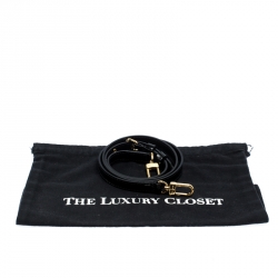 Pre Owned Louis Vuitton Black Patent Leather 16 MM Ebene Adjustable Shoulder Strap 