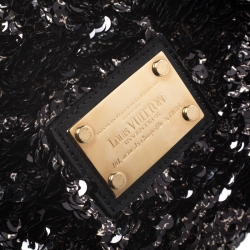 Pre Owned Louis Vuitton Black Sequins Pochette Rococo Clutch