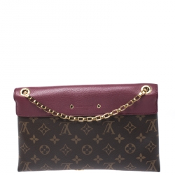 Pre Owned Louis Vuitton Cerise Monogram Canvas Pallas Chain Bag
