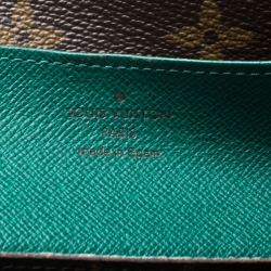 Louis Vuitton Brown/Green Monogram Canvas Emilie Wallet