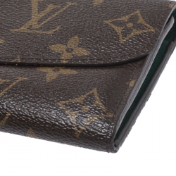 Louis Vuitton Brown/Green Monogram Canvas Emilie Wallet