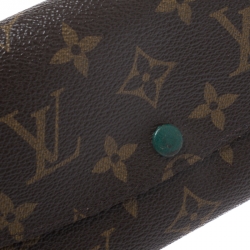 Louis Vuitton Brown/Green Monogram Canvas Emilie Wallet