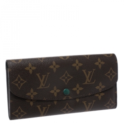 Louis Vuitton Brown/Green Monogram Canvas Emilie Wallet
