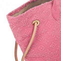 Pre Owned Louis Vuitton Monogram Stone Pink Neverfull MM