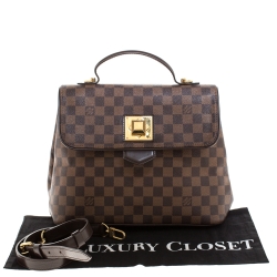 Pre Owned Louis Vuitton Damier Ebene Canvas Bergamo MM Bag