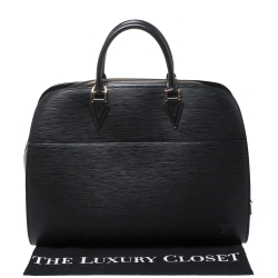 Pre Owned Louis Vuitton Black Epi Leather Sorbonne Bag 