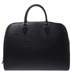 Pre Owned Louis Vuitton Black Epi Leather Sorbonne Bag 